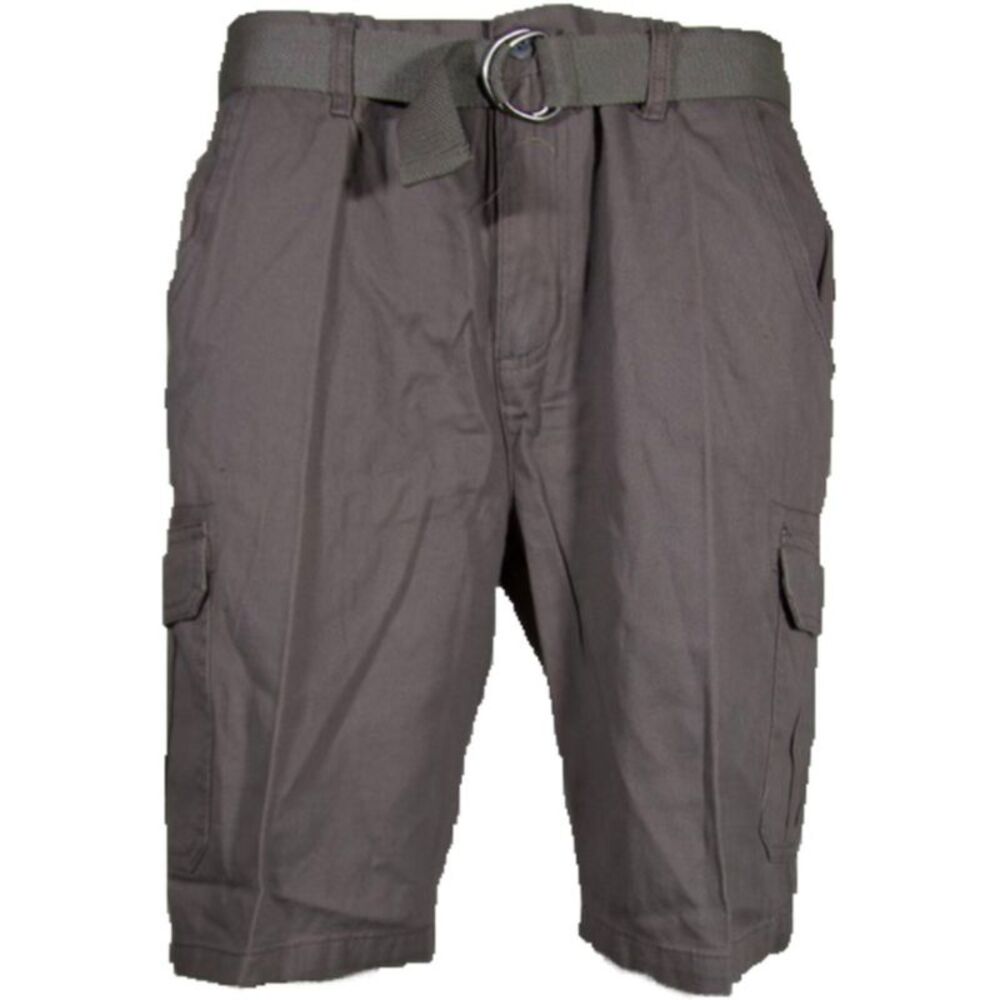 Men's Shorts Belted Adjustable Cargo Casual Lightweight Multi Pocket Bottoms